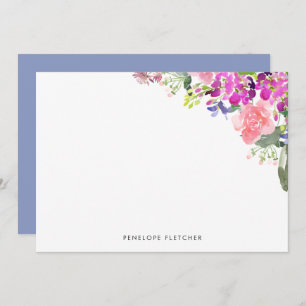 Personalized Elegant Watercolor Floral  Card