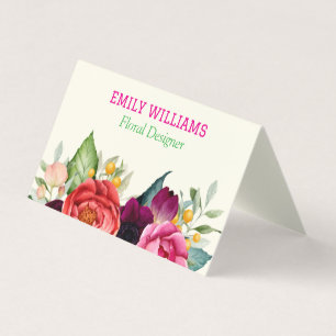 Personalized Elegant Wildflower Floral Business Card