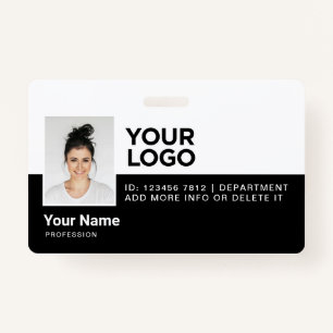 Personalized Employee Modern Photo ID Security ID Badge