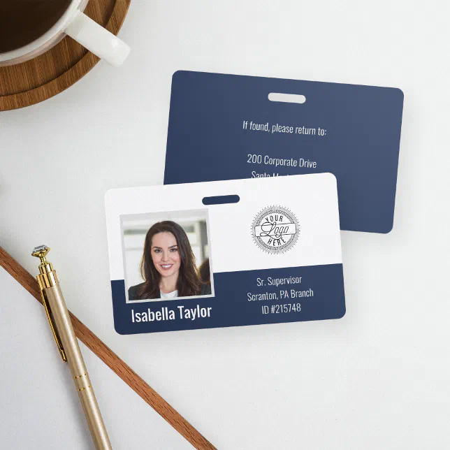 Personalized Employee Photo ID Company Security ID Badge | Zazzle