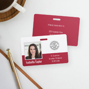 Personalized Employee Photo ID Company Security ID Badge