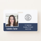 Personalized Employee Photo ID Company Security ID Badge (Front)