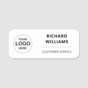 Personalized Employee with Custom Business Logo Name Tag