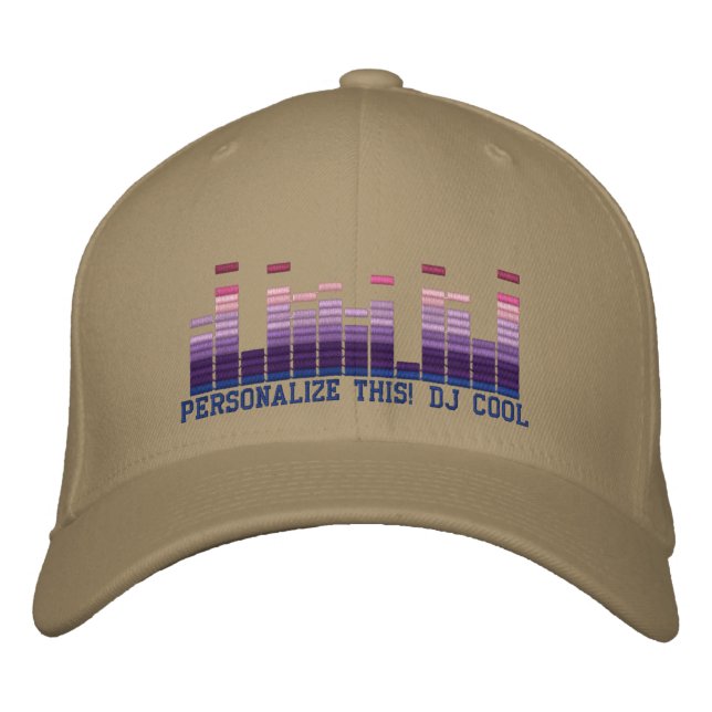 Personalized Equalizer Embroidery 4 the DJ in You! Embroidered Hat (Front)