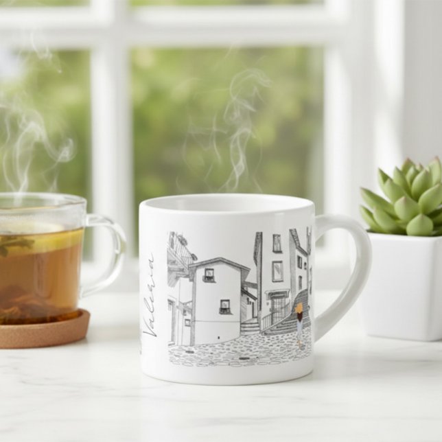 Personalized Espresso Cup with Cityscape (Creator Uploaded)