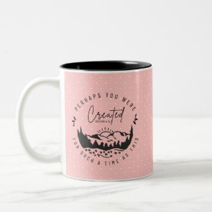 Personalized Esther Bible Verse Pink Christian Two Two-Tone Coffee Mug