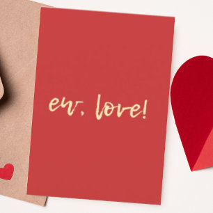 Personalized Ew Love Modern Anti Valentines  Holiday Card