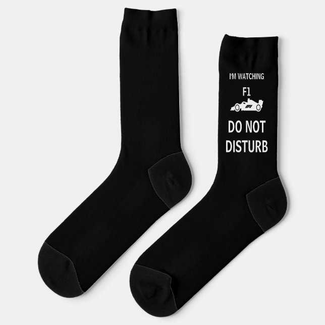 Personalized F1 Racing Socks, Do Not Disturb Gift Socks (Left)
