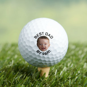 Personalized Face Best Dad By Par New Dad Custom Golf Balls