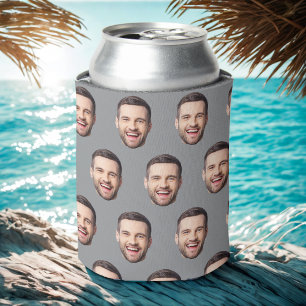 Personalized Face Birthday Favors Bachelor Party Can Cooler
