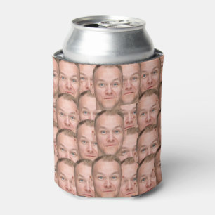 Personalized Face Picture Unique Photo Can Cooler