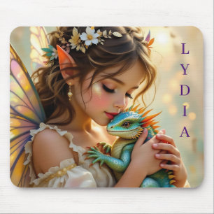 Personalized Fairy and Dragon Mystical Mouse Mat