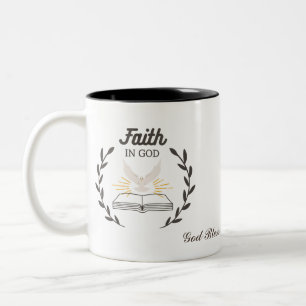 Personalized Faith in God, God Bless You Mug Cup