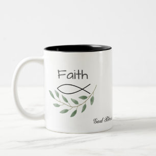 Personalized Faith Leaf God Bless You Mug Cup