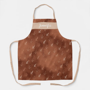 Personalized Fall Smock of Brown Wheat Bread Baker Apron