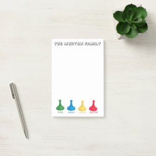 Personalized Family Board Game Pieces Post-it Notes
