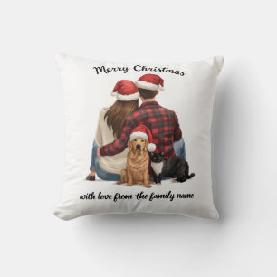 Personalized Family Christmas 2025 Cushion