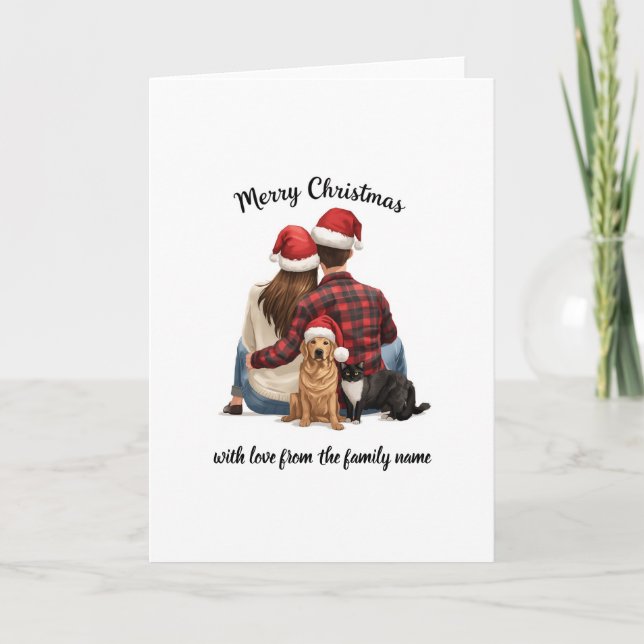 Personalized Family Christmas 2025 Holiday Card (Front)