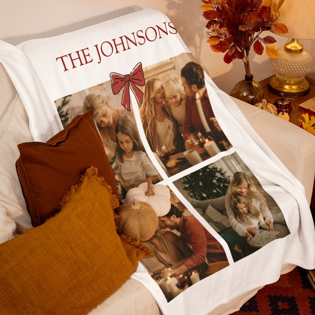 Personalized Family Christmas Photos Blanket (Creator Uploaded)