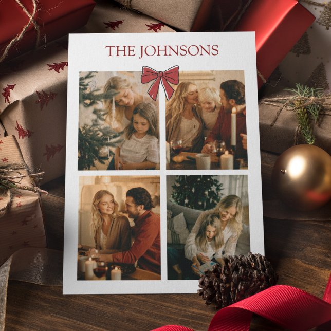 Personalized Family Christmas Photos Collage Card (Creator Uploaded)