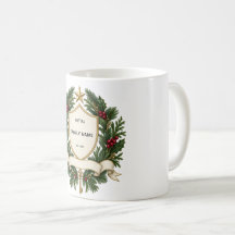 Personalized Family Crest Christmas Mug