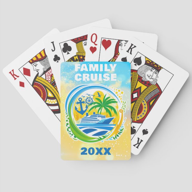 Personalized Family Cruise Playing Cards (Back)