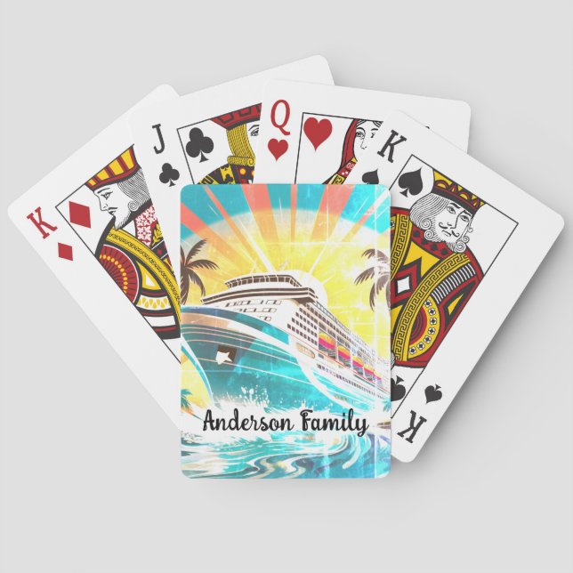 Personalized Family Cruise Playing Cards (Back)