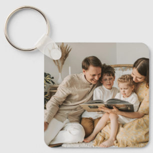 Personalized Family Double Sided Two Photo  Key Ring