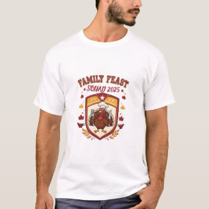 Personalized Family Feast Squad 2025 Thanksgiving T-Shirt