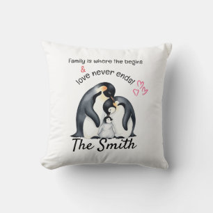 Personalized Family Is Where Love Never Ends Cushion