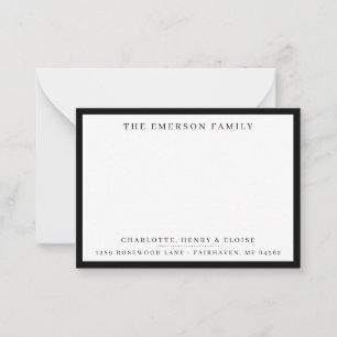 Personalized Family Name and Address Card