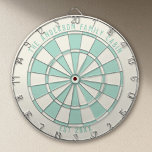 Personalized Family Name Custom Aqua Game Room  Dartboard<br><div class="desc">Bring a fresh, relaxed feel to your game room or cabin with this personalized aqua dartboard, customized with your family name and established year. The soft aqua and neutral tones give this classic dartboard design a lighter, coastal-inspired look that works beautifully in lake houses, beach homes, cabins, and modern game...</div>