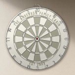 Personalized Family Name Custom Cabin Game Room  Dartboard<br><div class="desc">Add a personal touch to your game room or cabin with this custom dartboard featuring your family name and established year. Designed in a neutral, vintage-inspired color palette, it blends seamlessly into rustic cabins, lake houses, man caves, and cozy home bars. Both decorative and functional, this personalized dartboard makes a...</div>