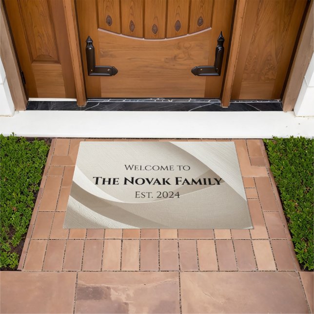 Personalized Family Name Doormat – Welcome (Outdoor)