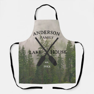 Personalized Family Name Lake House  Apron