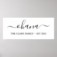 personalized family ohana modern minimalist home