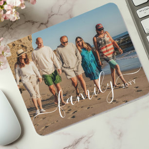 Personalized Family Photo and Text Mouse Mat