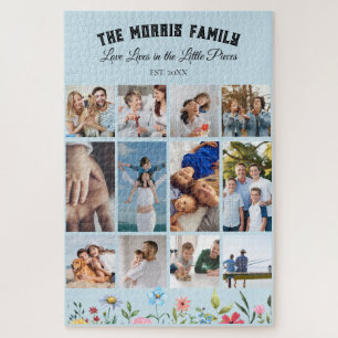 Personalized Family Photo Collage Jigsaw Puzzle