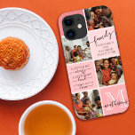 Personalized Family Photo Collage Monogram Quotes Case-Mate iPhone Case<br><div class="desc">This modern and elegant family photo collage design is perfect for any loving and sweet family. It features four customizable photographs, two quotes, and your family monogram. The quotes include, "Family. Together is our favorite place to be, " and, "A little bit crazy. A little bit loud. A whole lot...</div>