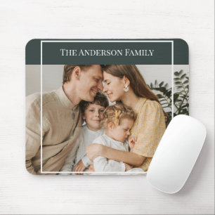 Personalized Family Photo Custom Family Name Mouse Mat