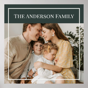 Personalized Family Photo Custom Family Name Poster