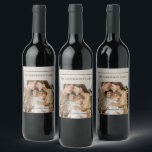 Personalized Family Photo | Custom Family Name  Wine Label<br><div class="desc">Make your gatherings extra special with this personalized food and beverage label set, featuring your own family photo and customizable text. These labels are perfect for organizing and styling tables at family parties, birthdays, holidays, school events, and home celebrations. Designed to match modern and heartfelt family décor, this set brings...</div>