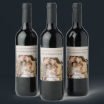 Personalized Family Photo | Custom Family Name  Wine Label<br><div class="desc">Make your gatherings extra special with this personalized food and beverage label set, featuring your own family photo and customizable text. These labels are perfect for organizing and styling tables at family parties, birthdays, holidays, school events, and home celebrations. Designed to match modern and heartfelt family décor, this set brings...</div>