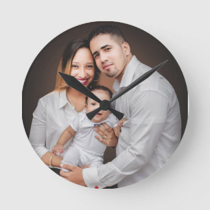 Personalized Family Photo Custom   Round Clock