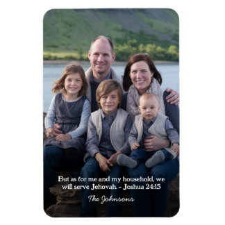 Personalized Family Photo Joshua 24:15  Magnet