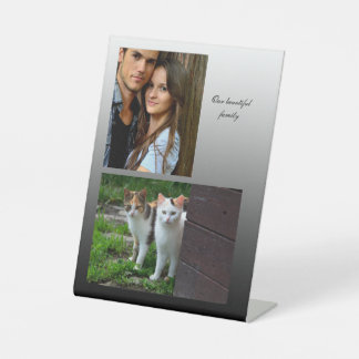 Personalized family photo, pedestal sign