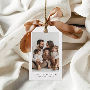 Personalized Family Photo Thanksgiving Gift Tags