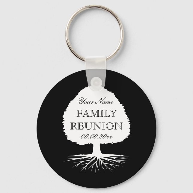 Personalized family reunion party favor keychains (Front)