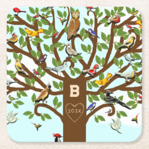 Personalized Family Reunion Square Paper Coaster