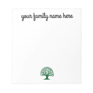 Personalized Family Tree Notepad